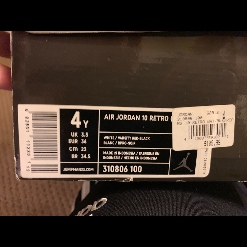Jordan 10 Size 4